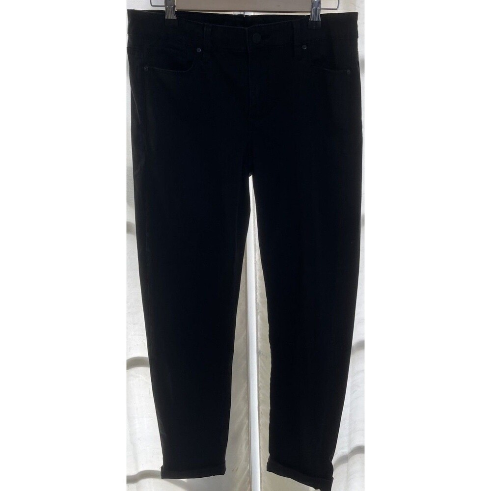 Calvin Klein Women's Straight Leg Jeans Size 10 Black Cotton Casual Timeless